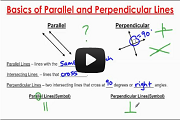 Basics of Parallel and Perpendicular Lines - Part 1 Video Link