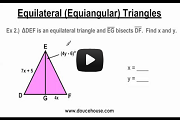Equilateral Triangles Video Link