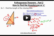 Pythagorean Theorem Part 2 Video Link