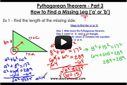Pythagorean Theorem Part 3 Video Link
