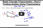 Right Triangle Trigonometry Part 3 Video Link