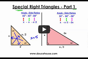 Special Right Triangles Part 1 Video Link