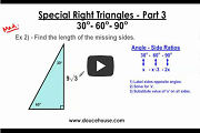 Special Right Triangles Part 3 Video Link