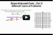 Slope-Intercept Part 3 Video Link
