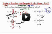Slope of Parallel and Perpendicular Lines - Part 2 Video Link
