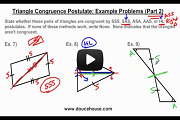 Triangle Congruence Postulates Hard Example Problems Video Link