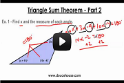Triangle Sum Theorem Part 2 Video Link